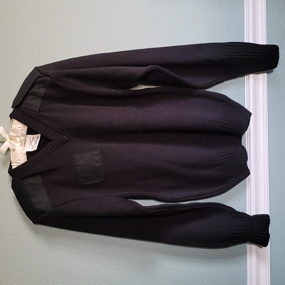 Military Pullover V-neck Sweater